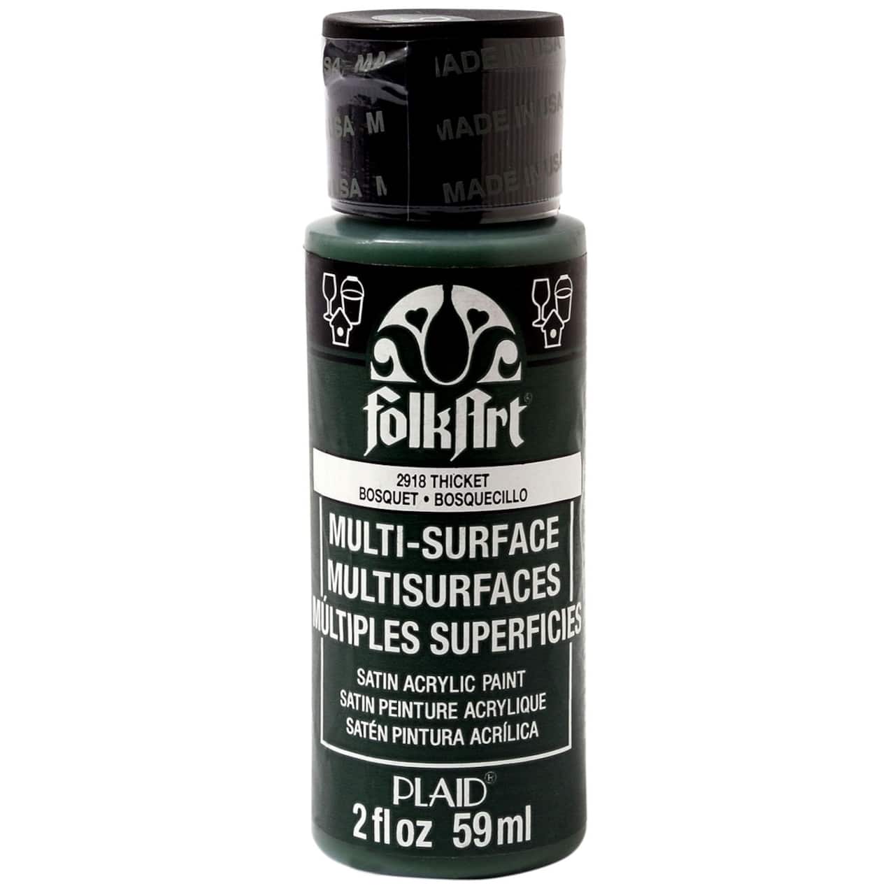 12 Pack: FolkArt® Multi-Surface Satin Acrylic Paint, 2oz.